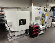 Mitsui-Seiki #HU50T, 5-Axis table on table CNC horizontal machining center, Fanuc 30iB, 24" X, 27.5" Y, 25.5"