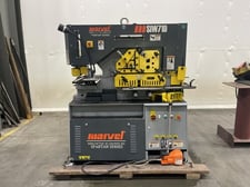 5" x 5" x 1/2" Marvel Spartan #MSIW71D, ironworker, 71 ton, 36" electric back gauge