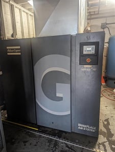 132 psig, Atlas Copco #GA45PLUS, Rotary Screw Air Compressor, 60 HP