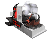 RMT Pipe Spool Master #24E-Elbow, elbow beveler, 24" outside dimension capacity, 80 RPM, 30 HP, Fanuc 0i-TF