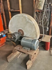 26" Vintage Yates #M17, Stone Grinder, 36" x 6" wheel, 5 Hp, 208-220/440 V., tool rest