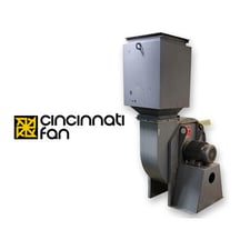 7482 cfm @ 6 S.P., Cincinnati #RBE-15, centrifugal radial blade exhauster fan, 26" wheel, 15 HP