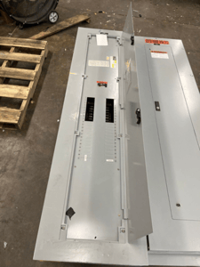 400 Amp. General Electric, AEF3424MBX, Panelboard, 3PH 480/277 Volts 4W Indoor Encl MLO 42Cir SFHA36AT0250