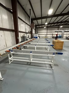 Aluminum Extrusion Machining Center, The DeMichele #RhinoFab900, for storefront and curtain wall