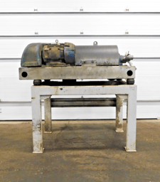 Bird #1350, decanter centrifuge, 316 Stainless Steel, 30 HP, 3570 RPM