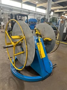 1200 lb. PA Industries #DSRA1200D, double end coil reel, motorized, 12" width, 48" outside dimensions