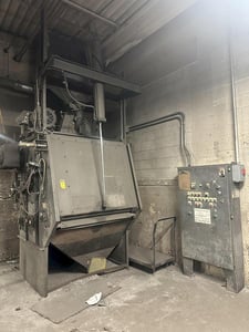 12 cu.ft. Wheelabrator #TBR-12, 30 HP wheel, dust collector, 1985