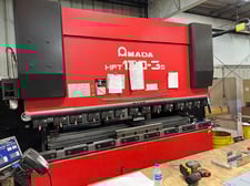 143 Ton, Amada #HFT-130-3S, CNC hydraulic press brake, 10' overall, 106" between housing, 7.8" stroke, 18.5"