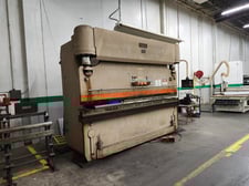 225 Ton, Pacific #J225-12, press brake with Hurco Autobend 5C CNC back gauge, 12' overall, 120" between