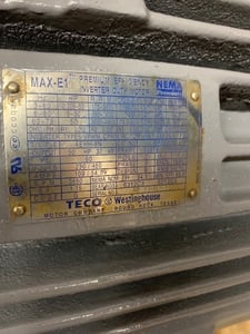 50 HP 3600 RPM Teco Westinghouse, Frame 326TS, TEFC, 230/460 Volts