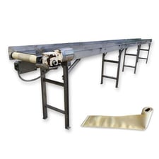 22" wide x 27' long, Stainless Steel Slider Bed Belt Conveyor