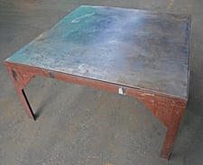 5' x 5' Heavy-Duty Steel Work Table, 32" H, replaceable top