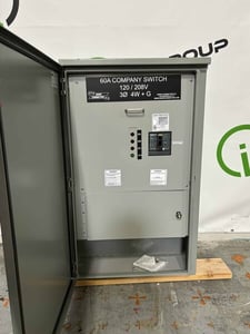 60 Amp. Union Connector #PBS-M06200A-W-S, 120/208 Volts docking station with camlocks