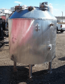 300 gallon Pfaudler, reactor, glass lined, Stainless steel, jacketed, 100 psi, 1984