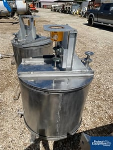 120 gallon Tank, Stainless Steel, 34" diameter x 32" straight side, flat top & bottom (2 available)