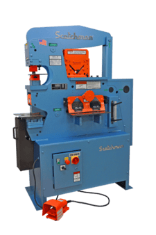 4" x 4" x 3/8" Scotchman #50514-EC, ironworker, 50 ton, LED lighting, 6" throat, 480 V., 3 phase