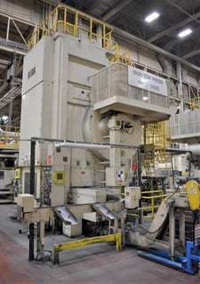 1500 Ton, Aida #PK-1500, knuck joint press, 9.84" stroke, 44.09" DL, 1.18" adj., 25-40 SPM, 1998