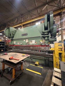 750 Ton, Cincinnati #34-series, Press Brake, 16' overall, 5" Shut Height, 5" stroke, 8" ram adj, 14" throat