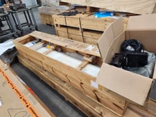 12" wide x 5.2' long, Dorner 3200 Series, powered belt type conveyor, adjustable side rails, new in crate