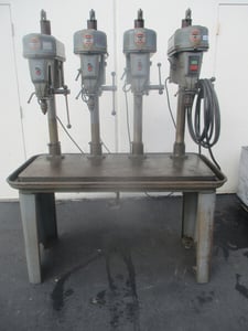 4 Spindle Rockwell Delta #15-000, 15" swing, cast iron table