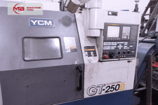 YCM #GT-250B, CNC Lathe, 21.6" Swing, 27.1" Centers, 10" Chuck, 13.7" diameter x 20.2" L Turn capacity, 20