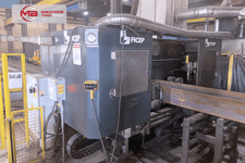 Ficep #1101-DZB, Beam Line, 65' L x 2' H max Beam Size, 45 deg. Cut Angle, 70000 hours, 2006