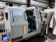 Hanwha #STL-32H, Swiss Lathe, 11-Axis, 2-Spindle, 10-Position, w/840 D CNC Control, 2012
