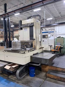 4.3" Toshiba #BTD-11ER16, CNC Horizontal Boring Bar, 5-Axis, 63" x 55" Table, 79" X, 59" Y, 57" Z, 20" width