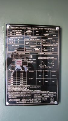 2000 KVA 13200 Primary, 480Y/277 Secondary, Daelim Transformer Daelim, Pad Mount Transformer, J-tap, Oil (In
