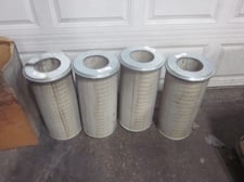 Dustex, dust collector cartriodges, 22" tall, 10" diameter, quanity 4 sold as a lot
