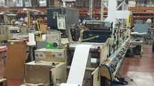 6 Color 2 die stations, Mark Andy #4140, 16" web width, roll lift unwind, edge guide, 1991