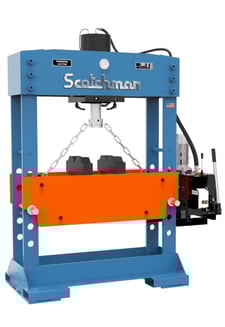 176 Ton, Scotchman #PressPro-176, hydraulic H-frame press, 43" BH, 15.75" stroke, 36.5" open, 5 HP