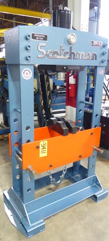66 Ton, Scotchman #PressPro-66, hydraulic H-frame press, 16" stroke, 37.25" DL, 29" BH, joystick