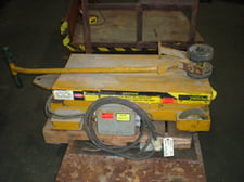 2000 lb. Ecda, 18" x 36" power lift table, on casters