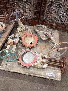 10" & 6" Dezurik, Trueline, Rovalve, manual Stainless steel slide gate valves, lot of 4