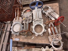 10" & 6" Dezurik, Velan, SMC, manual Stainless steel knife gate valves, lot of 5