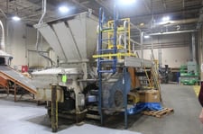 Retech, granulator shredder with conveyor