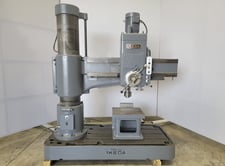 Ikeda #RM-1300, radial drill press, #5MT, 29" x 50" tbl., 58" stroke, 53" throat, 5 HP