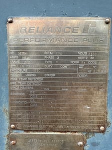 1250 HP 894 RPM Reliance, Frame 8040, TEAAC, BB, 1.0 service factor, 4160 Volts