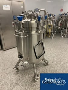 53 gallon Pure-Flo Precision Reactor, Stainless Steel, 200 Liter, removable dish top, dish bottom, 50 psi