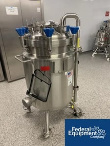53 gallon Pure-Flo Precision Reactor, Stainless Steel, 200 Liter, removable dish top, dish bottom, 50 psi