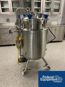 53 gallon Pure-Flo Precision Reactor, Stainless Steel, 200 Liter, removable dish top, dish bottom, 50 psi