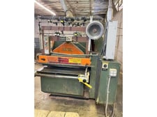 3.5" Mereen Johnson #424-DC, multi-blade dip chain rip saw, 24" arbor, 14" diameter tooling, 6" throat, 1973