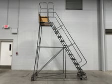 12 Step Cotterman, rolling staircase ladder, 350 lb. capacity