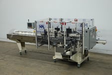 Jones #CMV5, semi-automatic, continuous motion, vertical load, tuck cartoner, Carton size range: 1-1/4" to