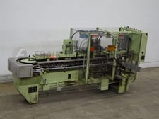 Jones #IMV5, semi-automatic, intermittent motion, vertical tuck cartoner, up to 45 cartons per minute