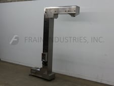 Powell Systems #PSI-BE2DSS, Z style bucket elevator, 15" L x 4-1/2"W x 3" D white plastic buckets, vari-speed