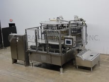 U S Bottlers #PG-72-96, automatic, 72 head, 304 Stainless Steel, rotary, gravity / overflow filler