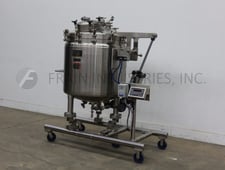 132 gallon Lee #500 L U, 500 liter, 316 Stainless Steel, jacketed & insulated, internal vacuum tank, 36" dia.