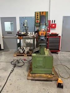 3" x 3" x 3/8" Peddinghaus #Peddiworker-50, hydraulic ironworker, 50 ton